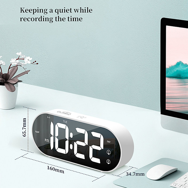 Norbi Modern & Contemporary Digital Electric Tabletop Clock Wayfair